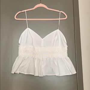 Express White Crop Top